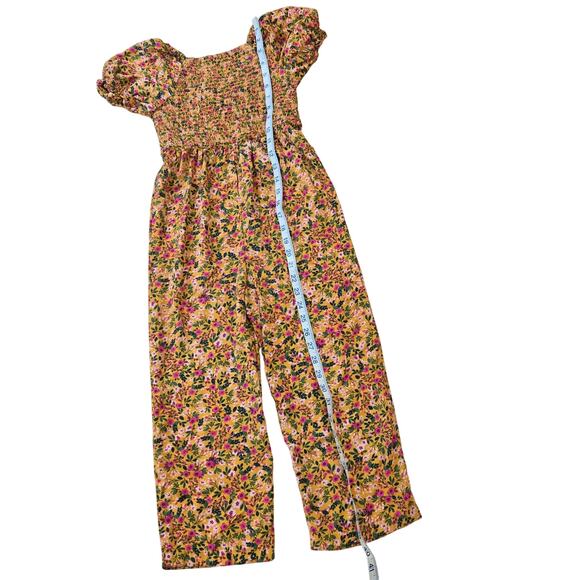 J. crew Factory Crewcuts Floral Girls Jumpsuit Size 7 - Picture 6 of 6